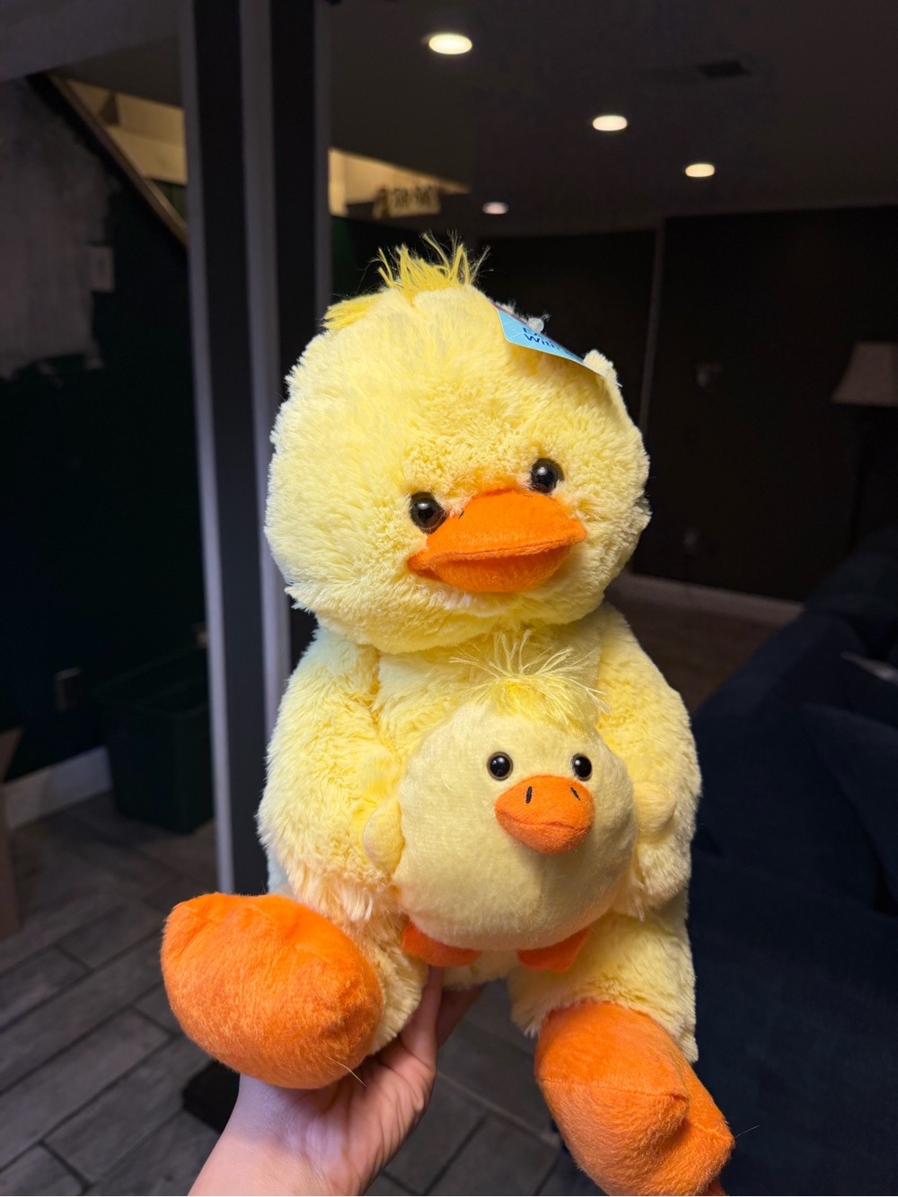 Yellow Duck Plush with Baby attached